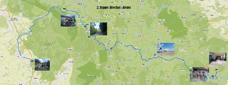 2. Etappe Hövelhof - Höxter a 2. Etappe Hövelhof - Höxter a