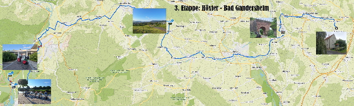 3. Etappe Höxter - Bad Gandersheim a 3. Etappe Höxter - Bad Gandersheim a